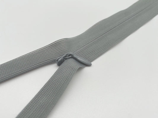 Nahtverdeckter Reißverschluss Mittelgrau 40 cm