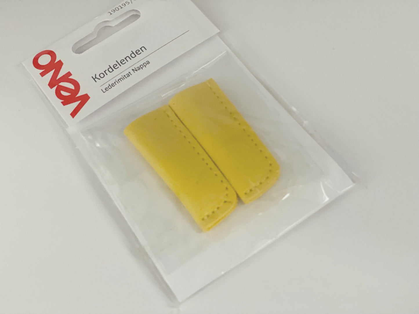 Kordelenden Gelb Nappaleder