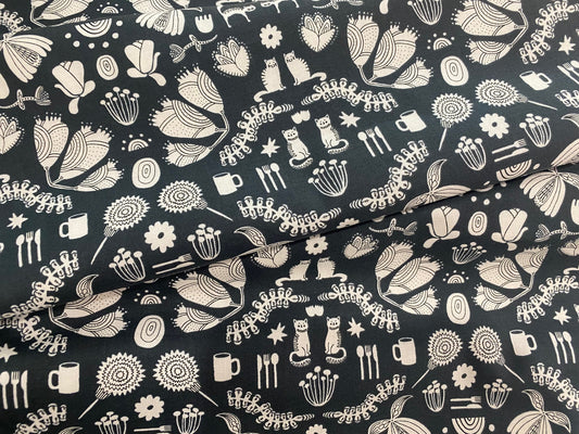 Baumwollstoff Brittas Kitchen