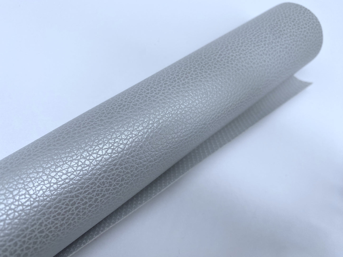 Kunstleder Metallic Silbergrau