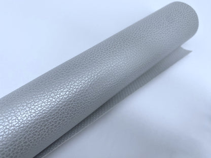 Kunstleder Metallic Silbergrau