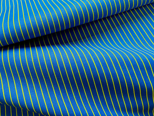 Baumwollstoff Tiny Stripes Kobalt