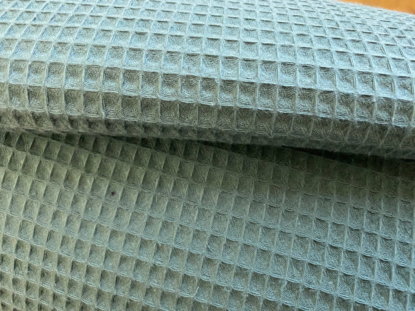 Waffelpique Altgrün