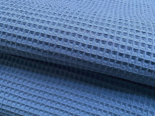 Waffelpique Jeansblau