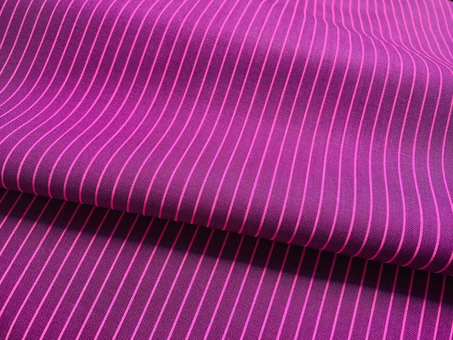Baumwollstoff Tiny Stripes Beere