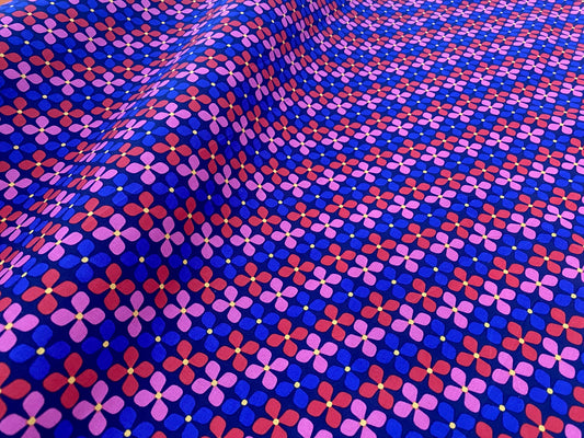 Beschichtete Baumwolle Retro Flowers