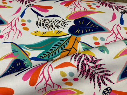 Sweatshirtstoff Bunte Blätter