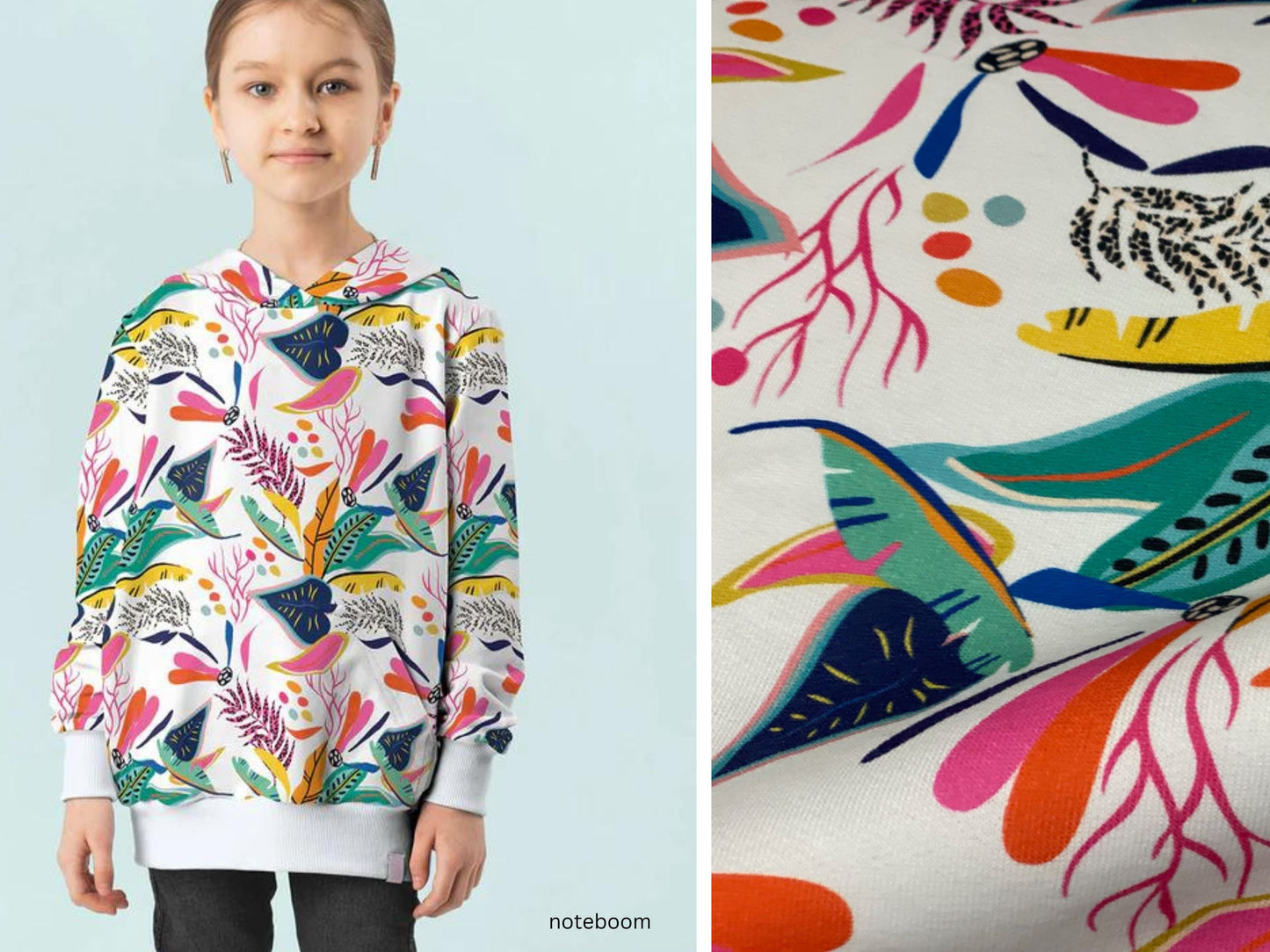 Sweatshirtstoff Bunte Blätter