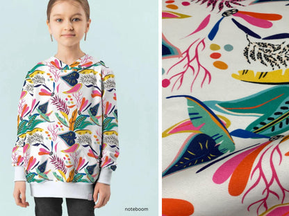 Sweatshirtstoff Bunte Blätter