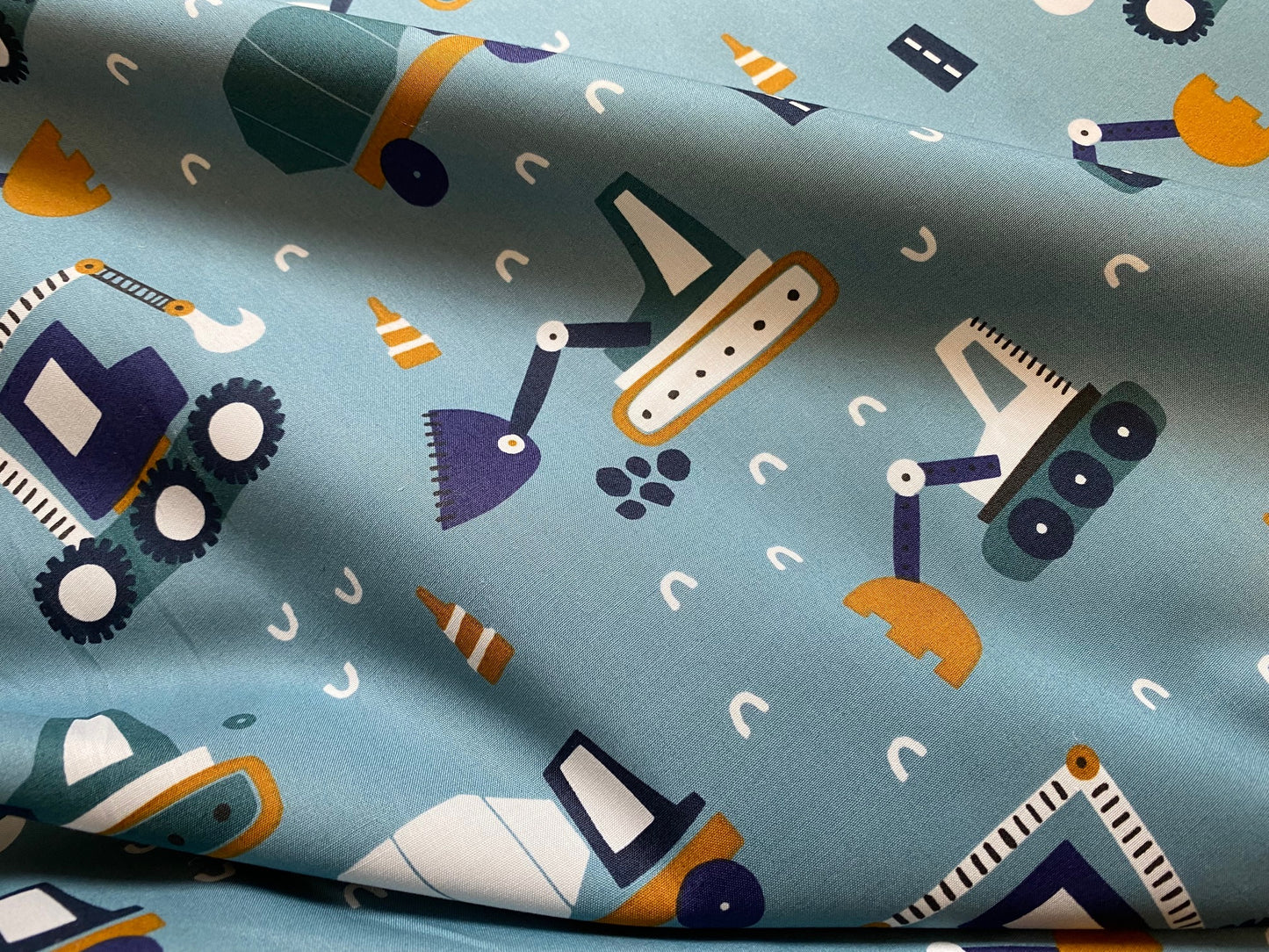 Kinderstoff Auf der Baustelle