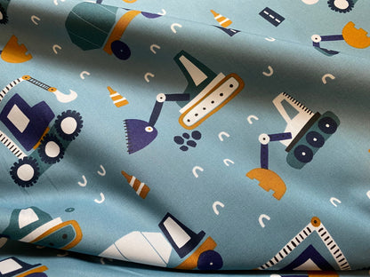 Kinderstoff Auf der Baustelle