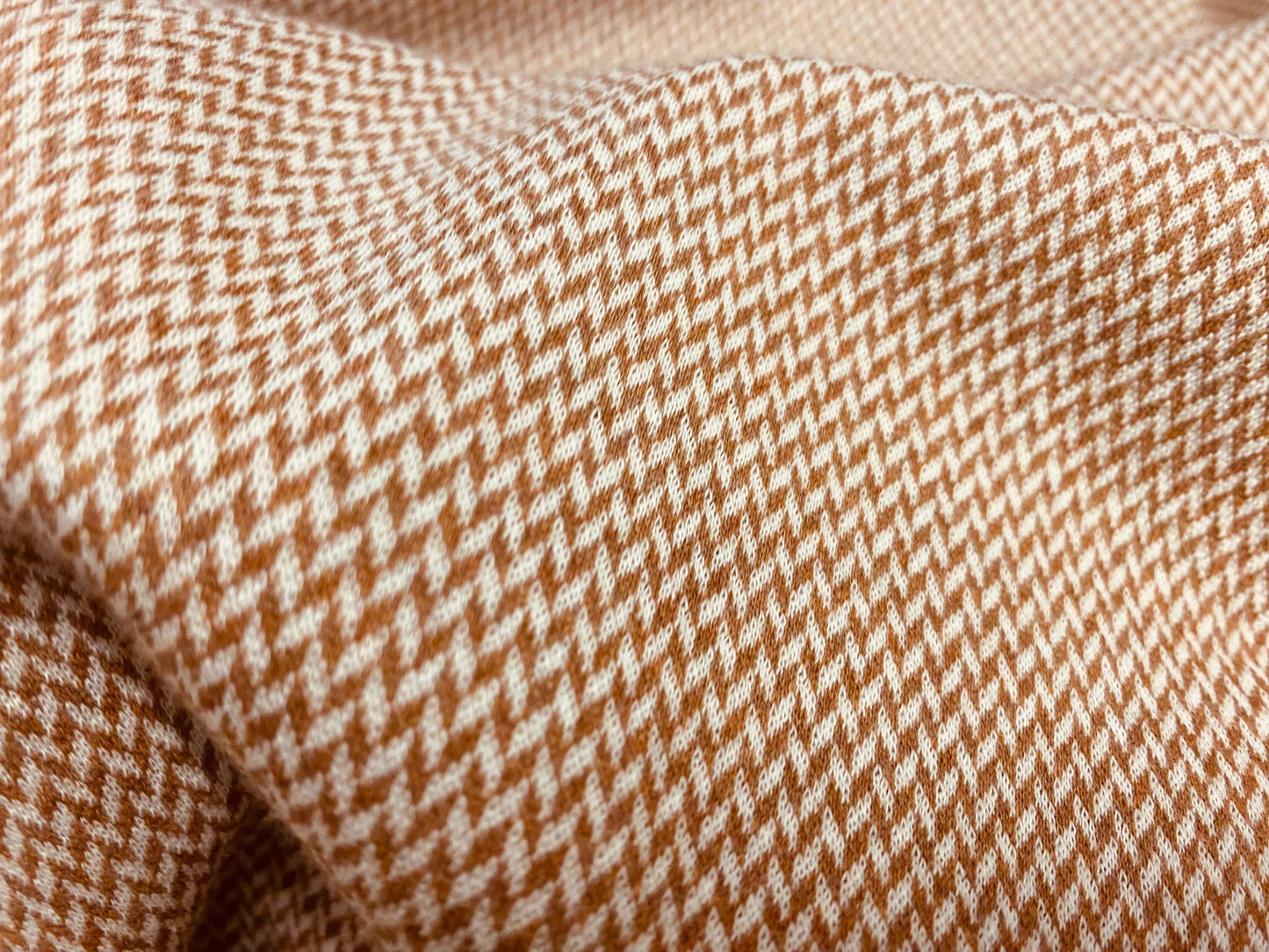 Jacquard-Jersey Zickzack Hellbraun