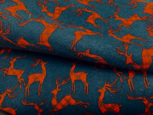 Baumwoll-Flanell Rentiere