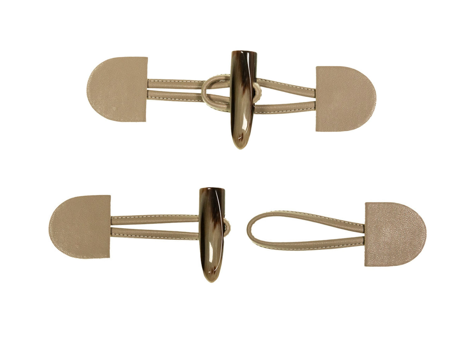 Dufflecoatverschluss Beige Set