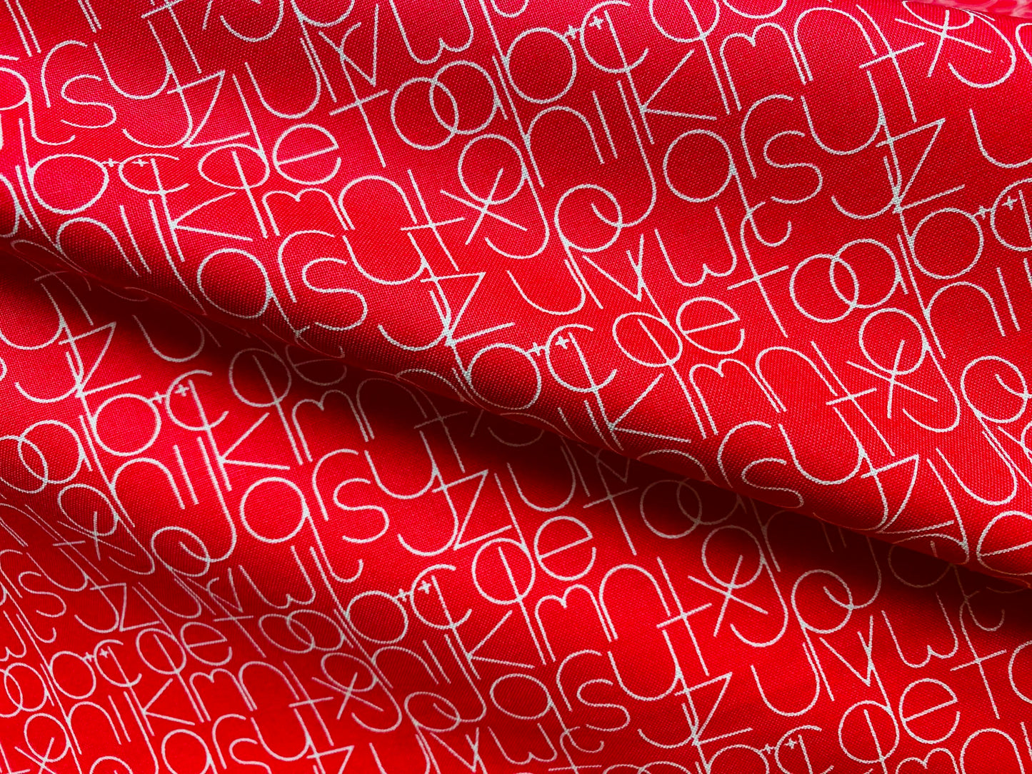 Baumwollstoff Typografie Andover