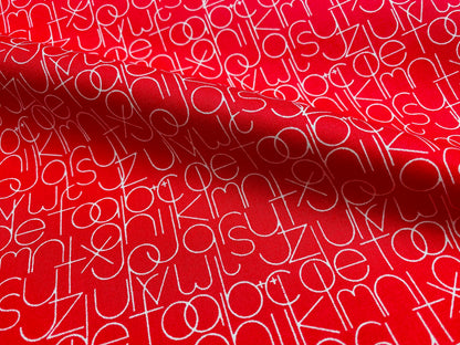 Baumwollstoff Typografie Andover