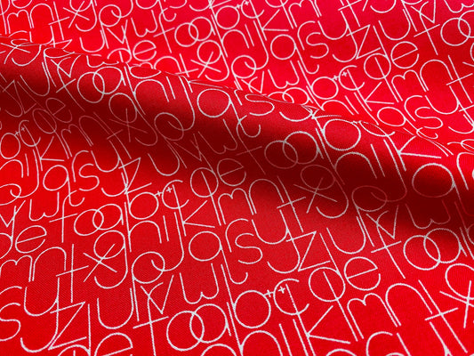 Baumwollstoff Typografie Andover