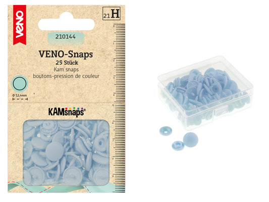 VENO-Snaps Druckknöpfe Hellblau