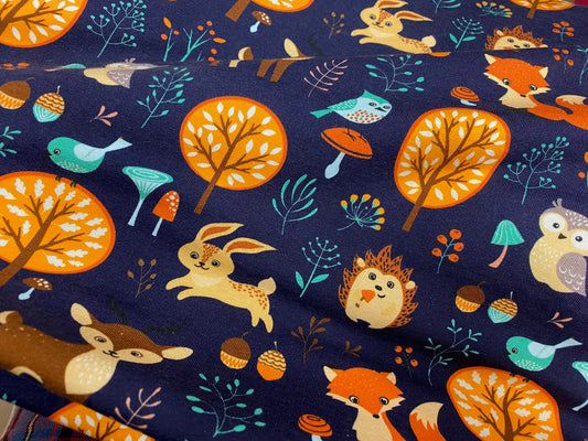 Kinderjersey Waldtiere Dunkelblau