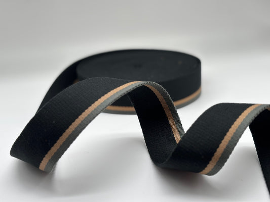 Gurtband Schwarz Grau Beige 40 mm