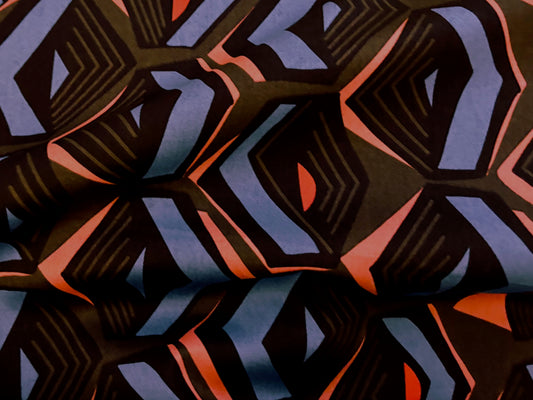 Baumwollsatin Abstract Ethnostyle