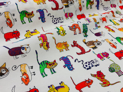 Wachstuch Happy Cats Bunte Katzen