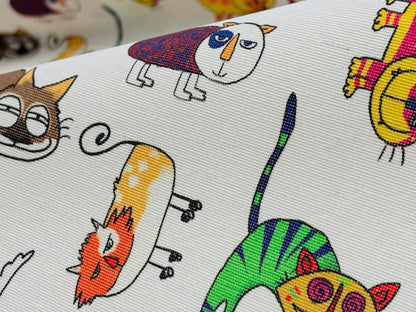 Wachstuch Happy Cats Bunte Katzen