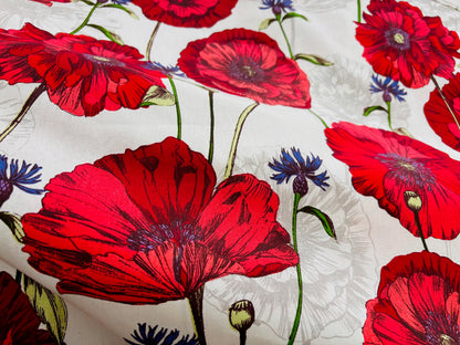 Canvas Mohnblumen Cretonne