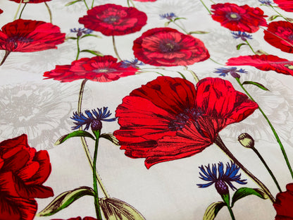 Canvas Mohnblumen Cretonne