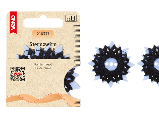 Sternzwirn Schwarz 2 x 20 m