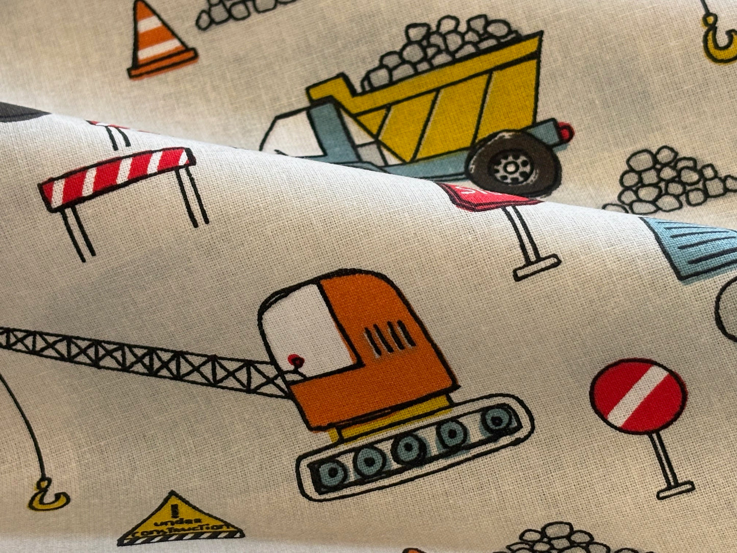 Baumwollstoff Baustellenfahrzeuge