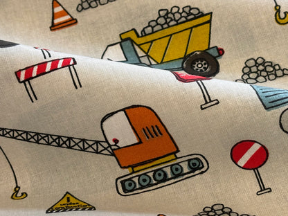 Baumwollstoff Baustellenfahrzeuge