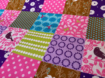 Wachstuch Musterquadrate Pink/