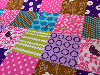 Wachstuch Musterquadrate Pink/