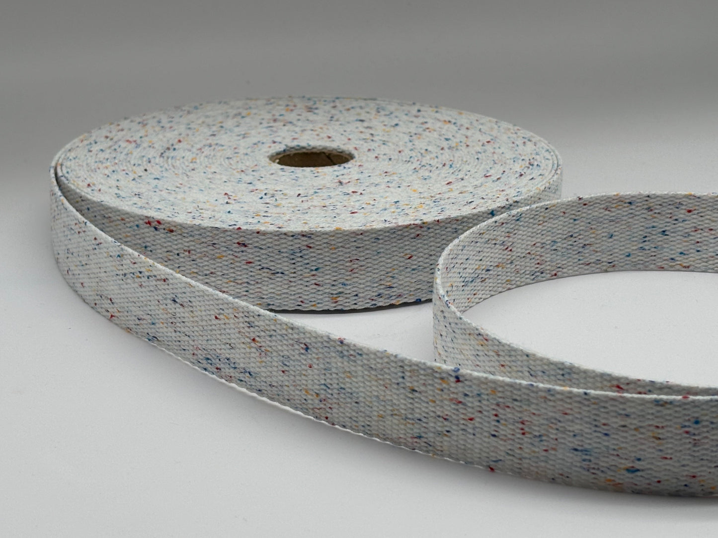 Gurtband Weiß Bunt gesprenkelt 30 mm