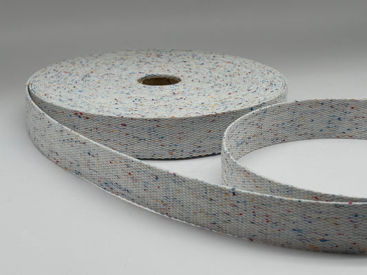 Gurtband Weiß Bunt gesprenkelt 30 mm