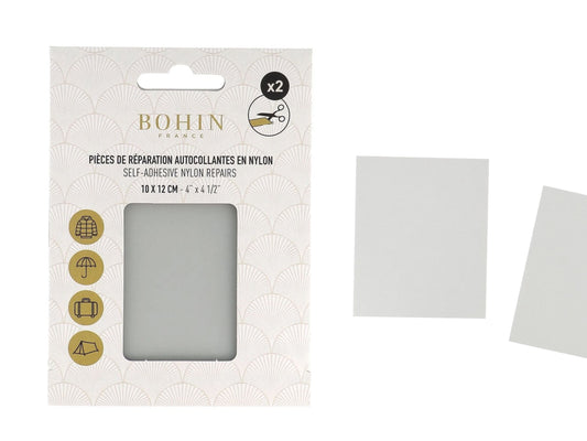 BOHIN Nylon Flickstoff Hellgrau