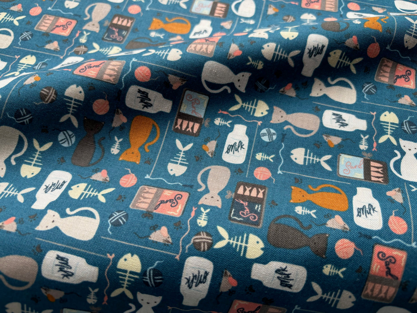 Baumwollstoff Kitty Kats Favorite