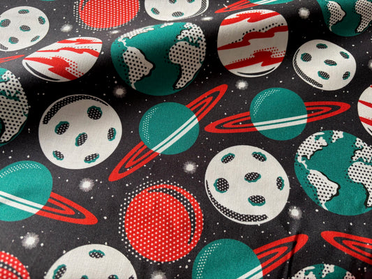 Bio-Baumwollstoff Planeten Bast Off