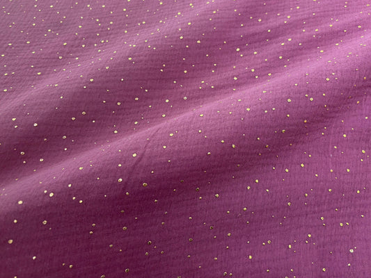 Musselin/Gauze Uni Altrosa Punkte