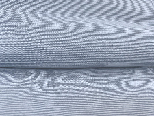 Ringelbündchen Hellgrau Weiß