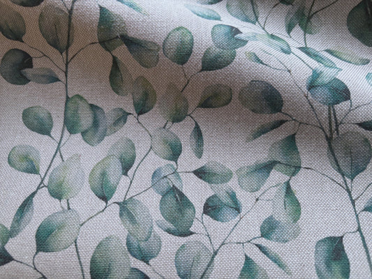 Dekostoff Eukalyptusblätter Canvas