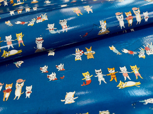 Wachstuch Wenn Katzen schwimmen