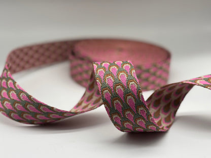 Gurtband Pfauenfeder Pink