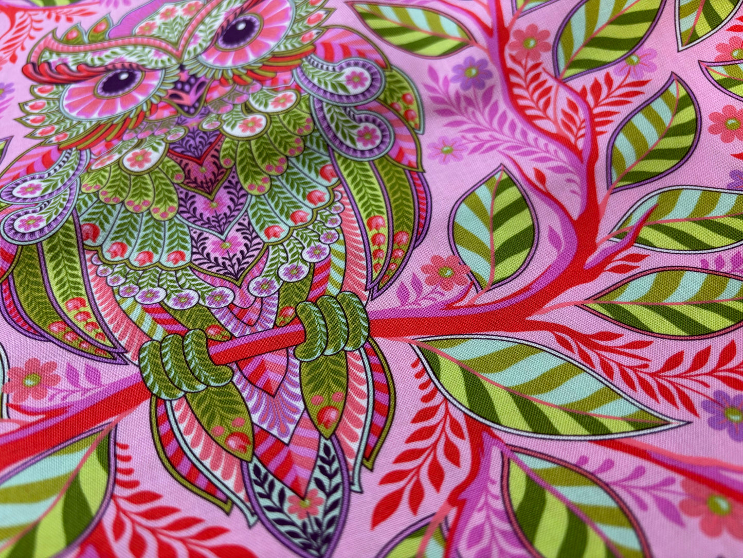 Baumwollstoff Eulen Full Moon