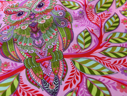 Baumwollstoff Eulen Full Moon