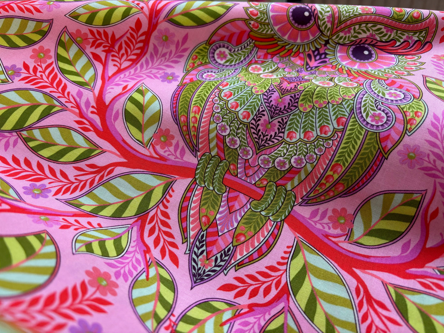 Baumwollstoff Eulen Full Moon