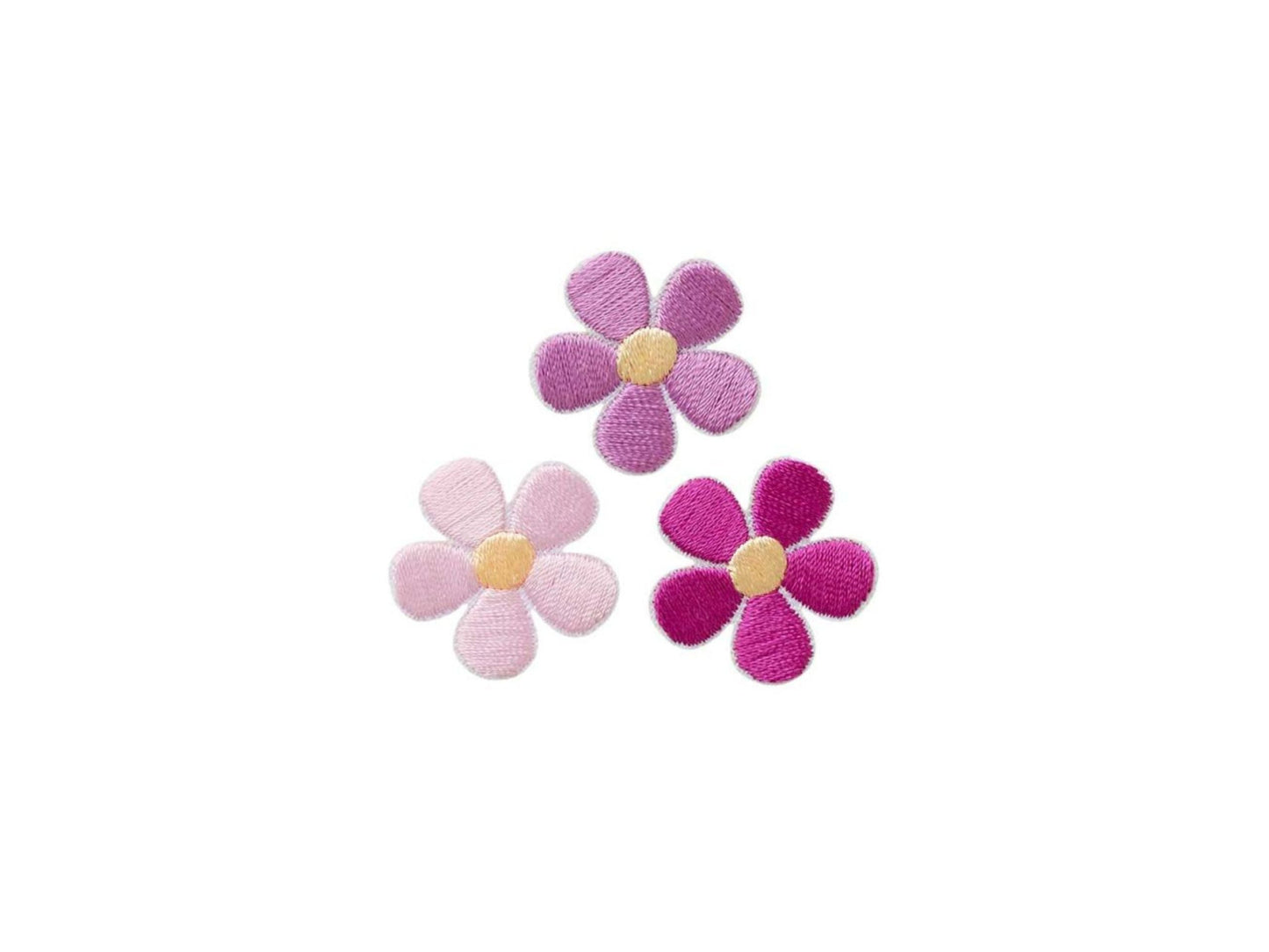 Drei rosa Blümchen Bügelbild/Applikation