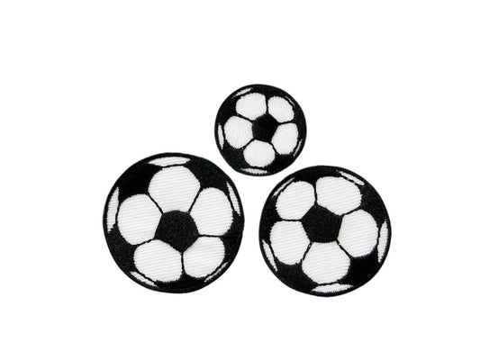 Drei Fußbälle Bügelbild/Applikation