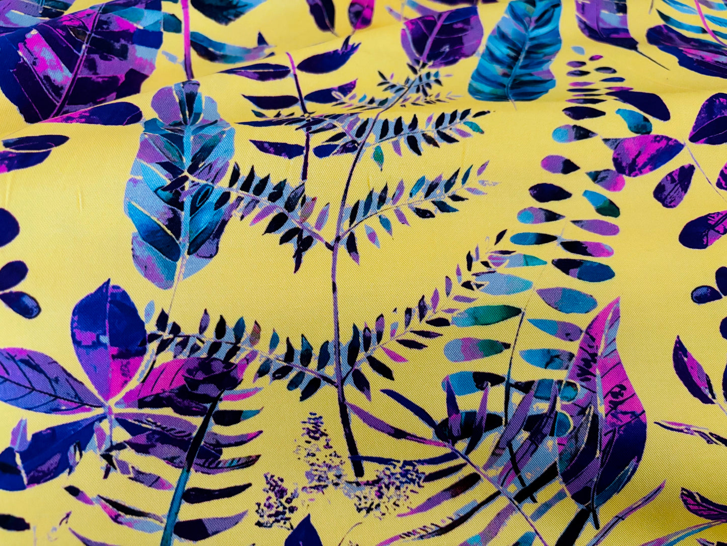 Viskose Florals Gelb